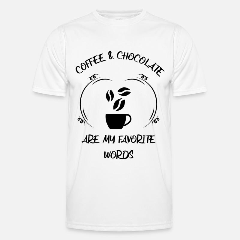 Kaffee Espresso Käffchen & Schokolade Männer Funktions-T-Shirt
