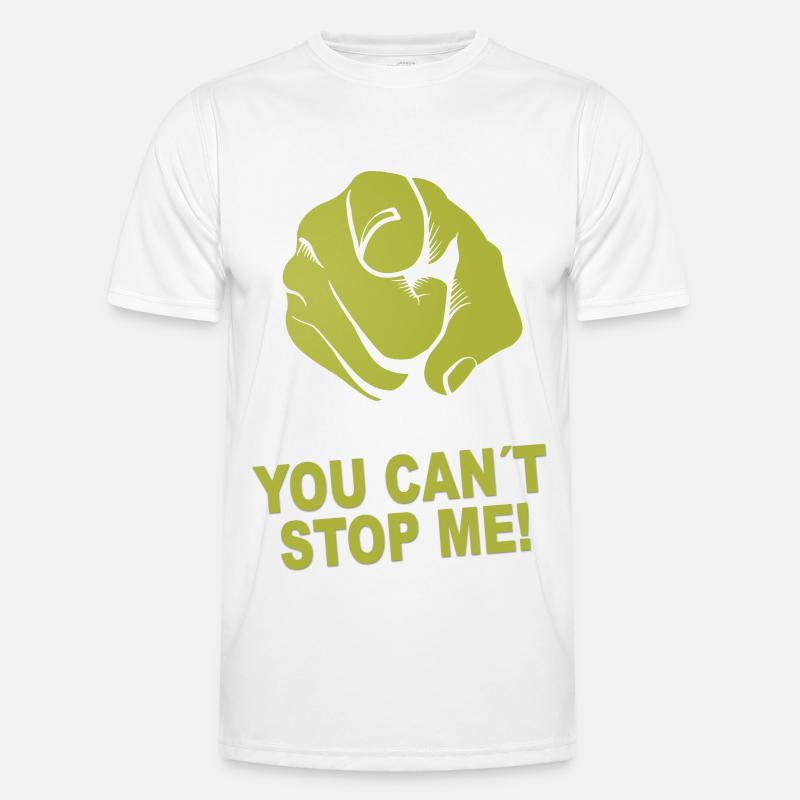 You can't stop me - Men's Functional T-Shirt - white