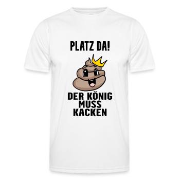 Kacke König - Männer Funktions-T-Shirt - Weiß - Vorne - AI Model Male 178 dark (178cm)