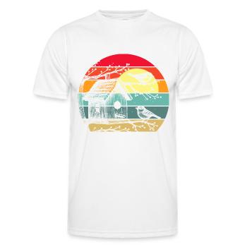 Bird Feeding - Men's Functional T-Shirt - white - Front - AI Model Male 178 dark (178cm)