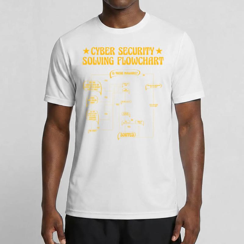 Cyber Security Solving Flowchart Men's Functional T-Shirt