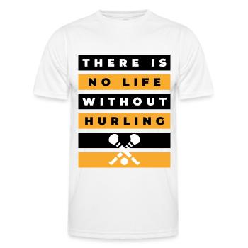 Es gibt kein Leben ohne Hurling - Männer Funktions-T-Shirt - Weiß - Vorne - AI Model Male 178 dark (178cm)
