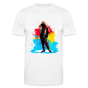Hi Friend - Men's Functional T-Shirt - white - Front - AI Model Male 178 dark (178cm)