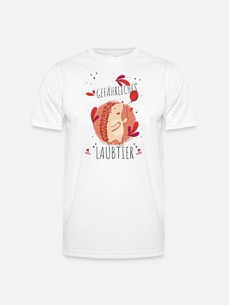 Gefährliches Laubtier Igel - Männer Funktions-T-Shirt - Weiß