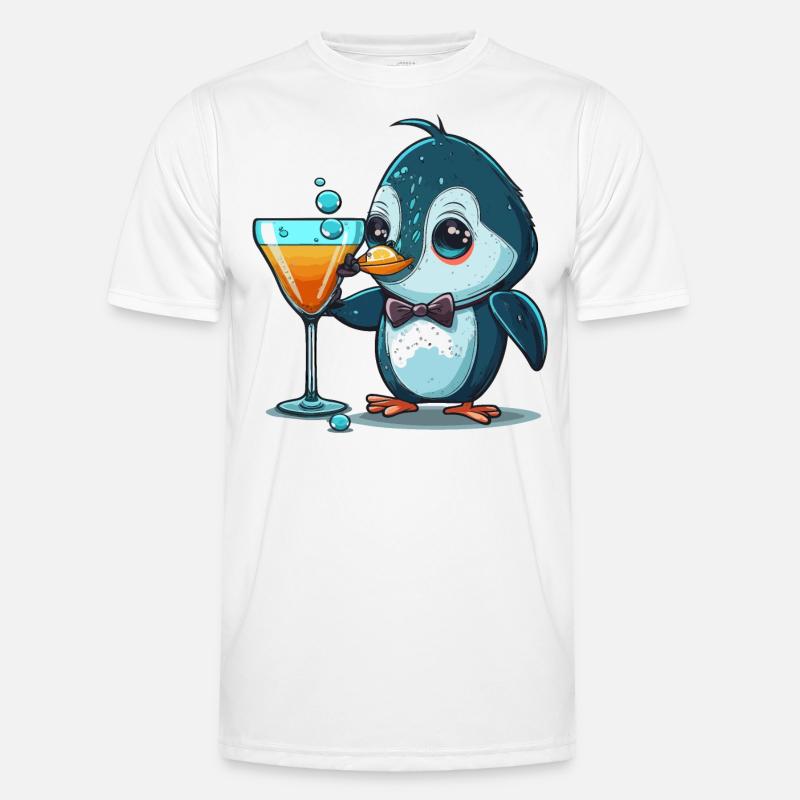Ausgefallener Pinguin Männer Funktions-T-Shirt