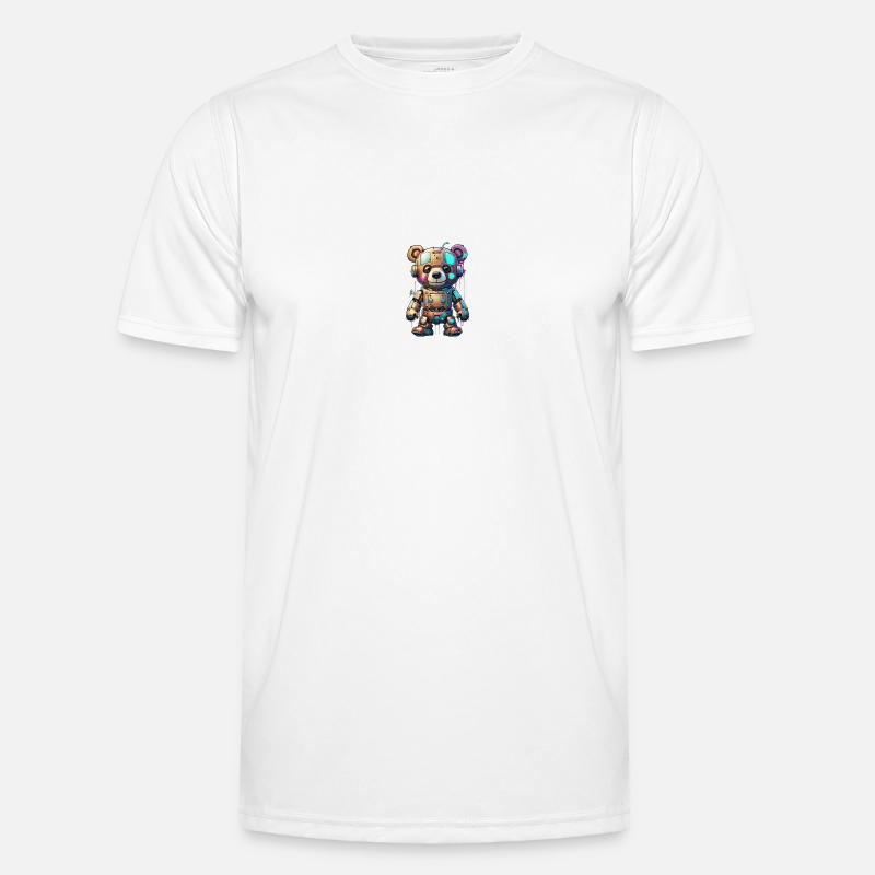 Robot Bear - Men's Functional T-Shirt - white