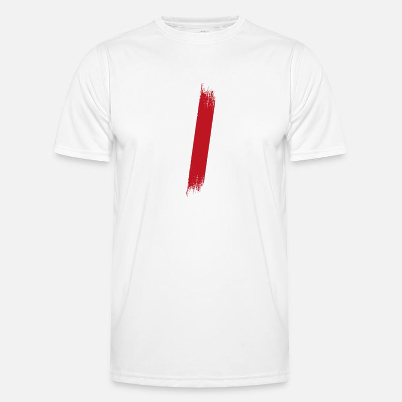 Farbe Klecks Spritzer Maler Geschenk Strich rot Männer Funktions-T-Shirt