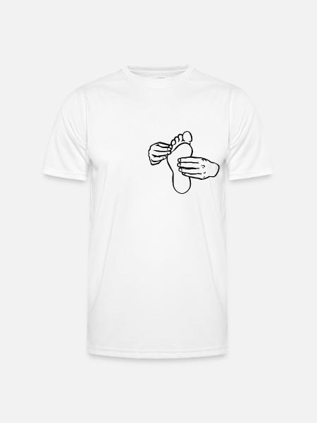 Fußpfleg - Männer Funktions-T-Shirt - Weiß