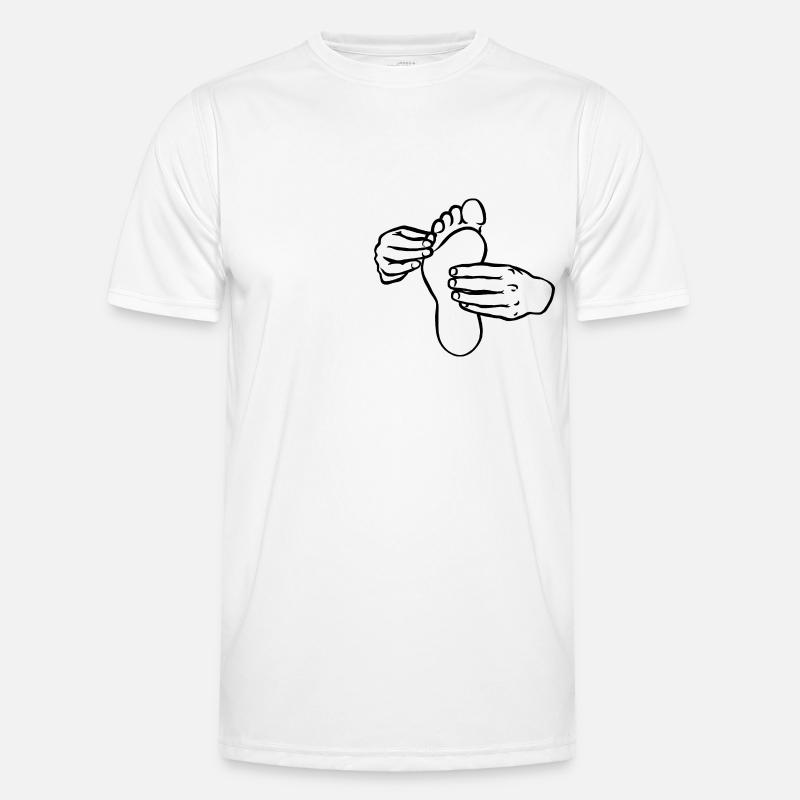 Fußpfleg - Männer Funktions-T-Shirt - Weiß