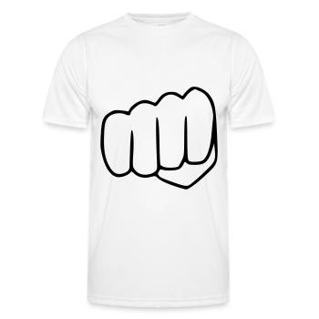Emoji Faust croquis noir - T-shirt sport Homme - blanc - Devant - AI Model Male 178 dark (178cm)