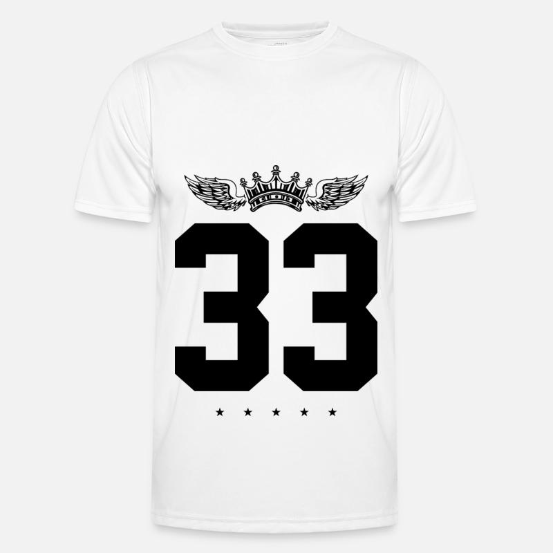 33 Number crown - Men's Functional T-Shirt - white