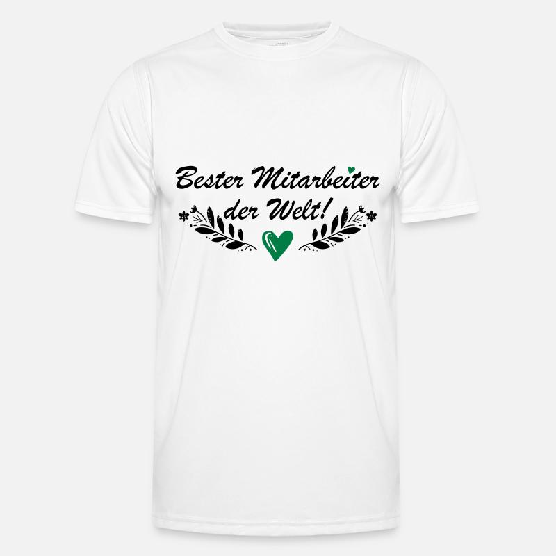 Bester Mitarbeiter der Welt - Männer Funktions-T-Shirt - Weiß