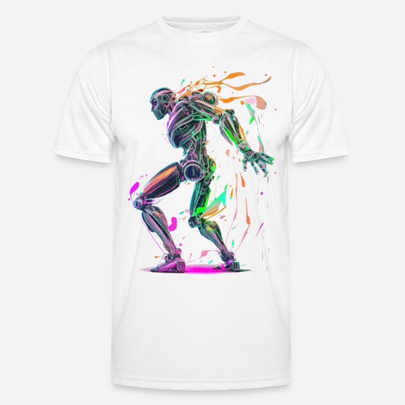 Dancing robot - Men's Functional T-Shirt - white