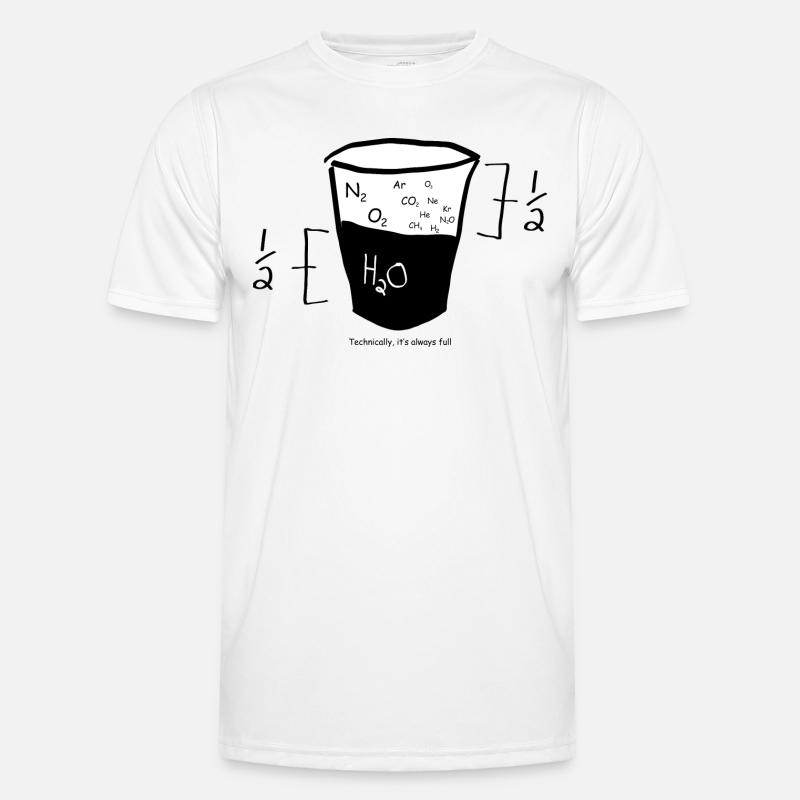 Nerd Math Grafik - Männer Funktions-T-Shirt - Weiß