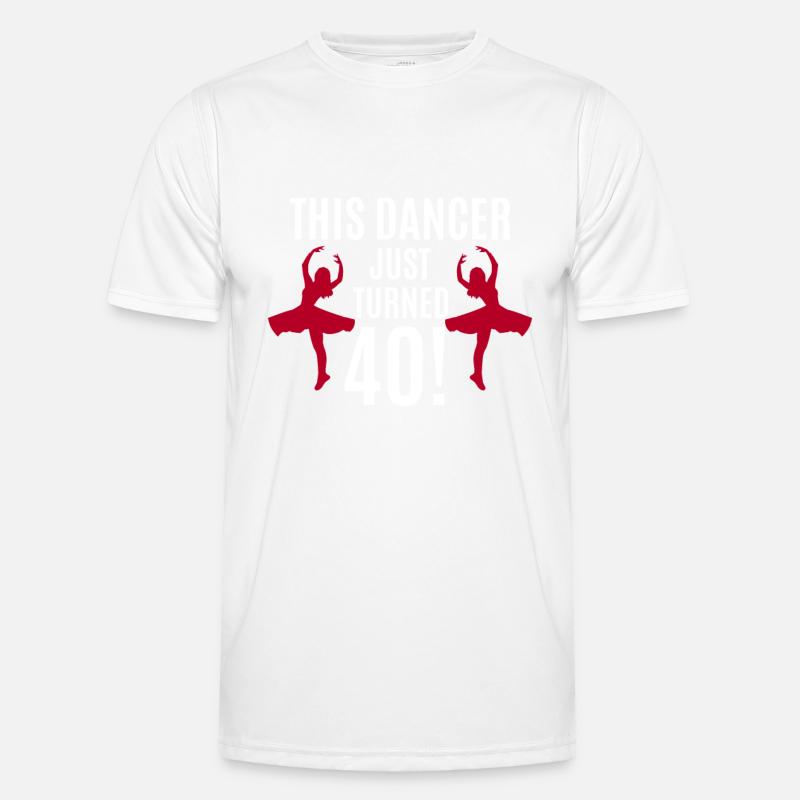 Dancing & 40th Birthday Gift - Men's Functional T-Shirt - white