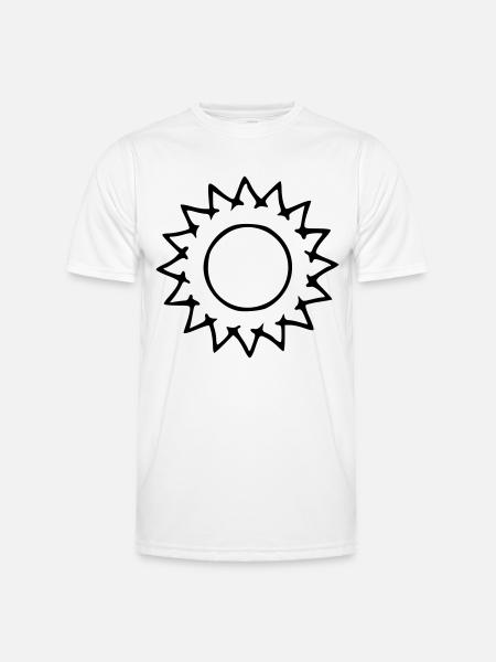 Sun Drawing Nature Sketch black - Men's Functional T-Shirt - white