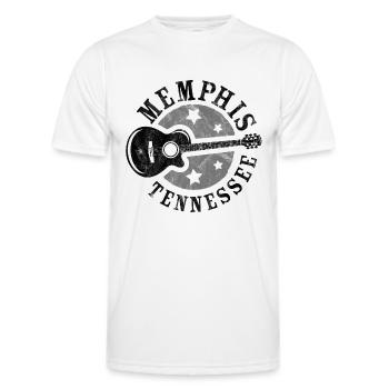 Memphis, Tennessee, Gitarre - Männer Funktions-T-Shirt - Weiß - Vorne - AI Model Male 178 dark (178cm)