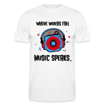 Musik Musik Musik Musik Musik Musik Musik Musik - Männer Funktions-T-Shirt - Weiß - Vorne - AI Model Male 178 dark (178cm)