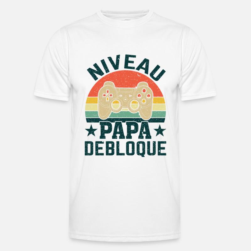 Daddy Level Unlocked Men's Functional T-Shirt