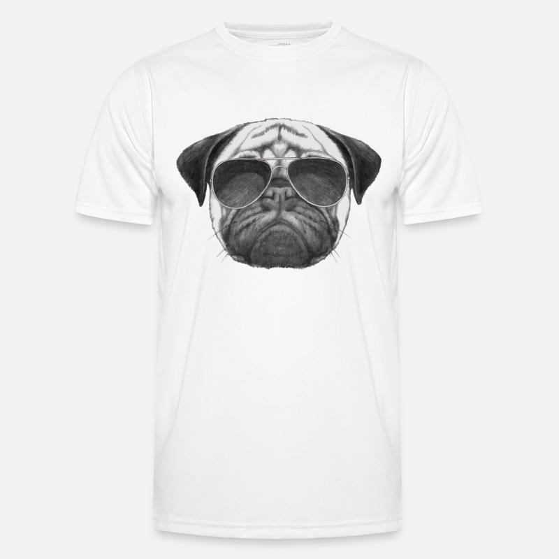 mops pug Männer Funktions-T-Shirt