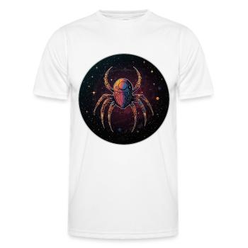 Space spider in space in orbit - Men's Functional T-Shirt - white - Front - AI Model Male 178 dark (178cm)