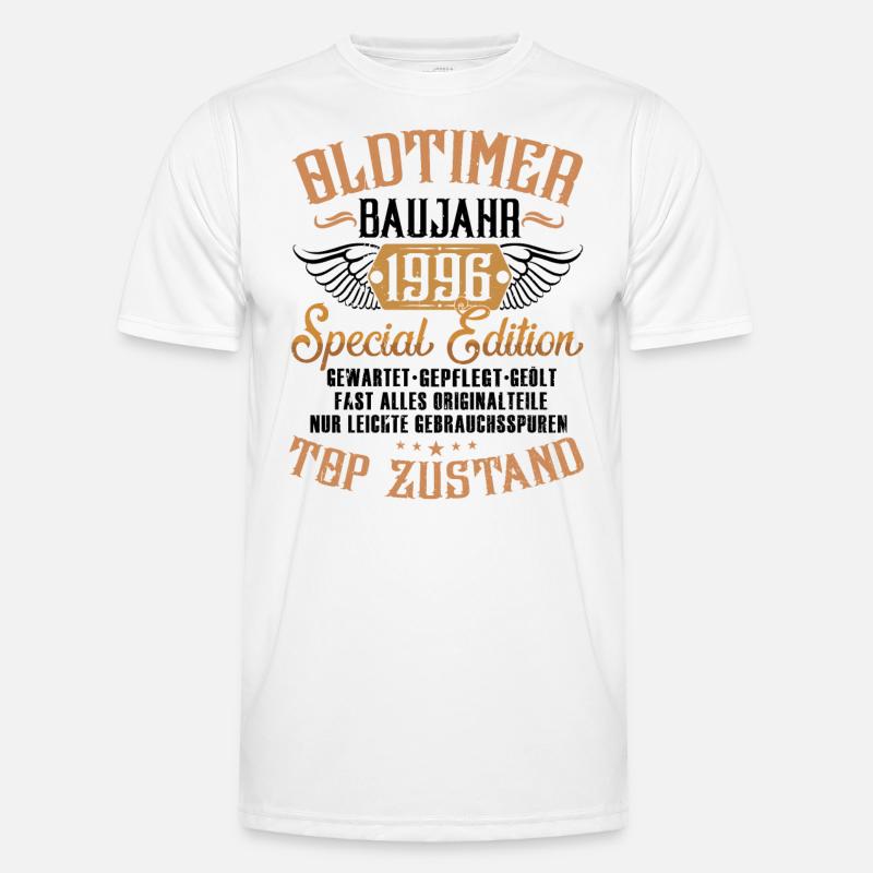 Oldtimer 1996 - Männer Funktions-T-Shirt - Weiß