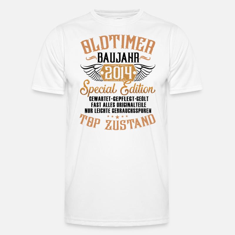 Oldtimer 2014 - Männer Funktions-T-Shirt - Weiß
