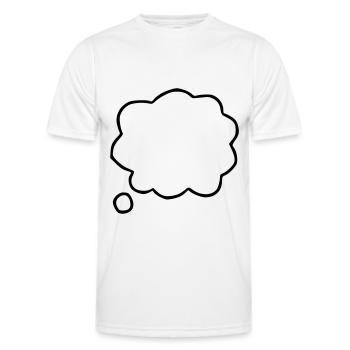 Emoji Thought Bubble Sketch Black - Men's Functional T-Shirt - white - Front - AI Model Male 178 dark (178cm)