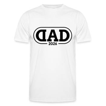 Dad 26 Vater Baby Papa 2026 Vatertagsgeschenk - Männer Funktions-T-Shirt - Weiß - Vorne - AI Model Male 178 dark (178cm)