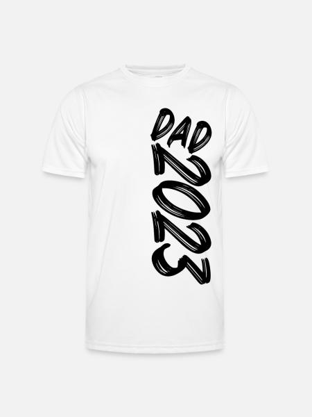 Dad 2023 Vater Baby Geburt Vatertag Papa 2023 - Männer Funktions-T-Shirt - Weiß