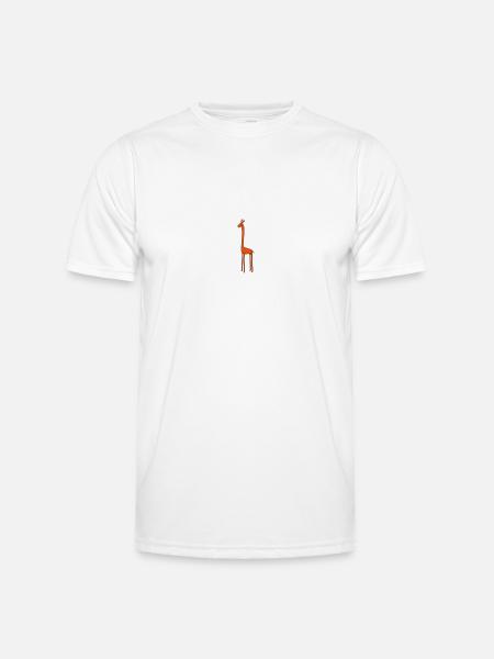 Orange giraffe - Men's Functional T-Shirt - white