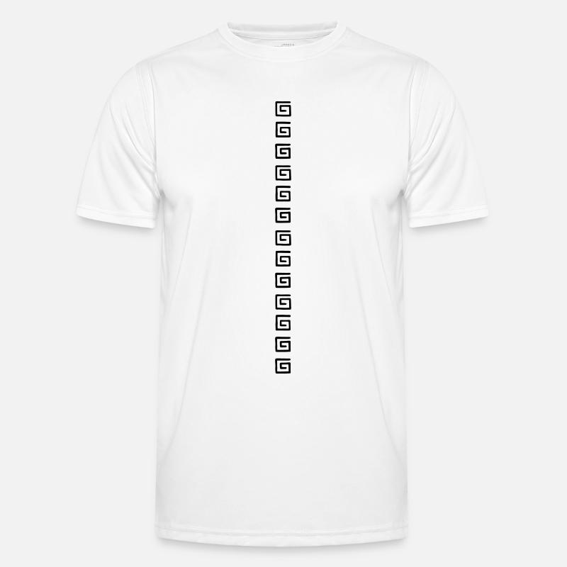 Square spiral pattern - Men's Functional T-Shirt - white