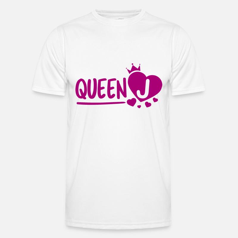 Queen J - Männer Funktions-T-Shirt - Weiß