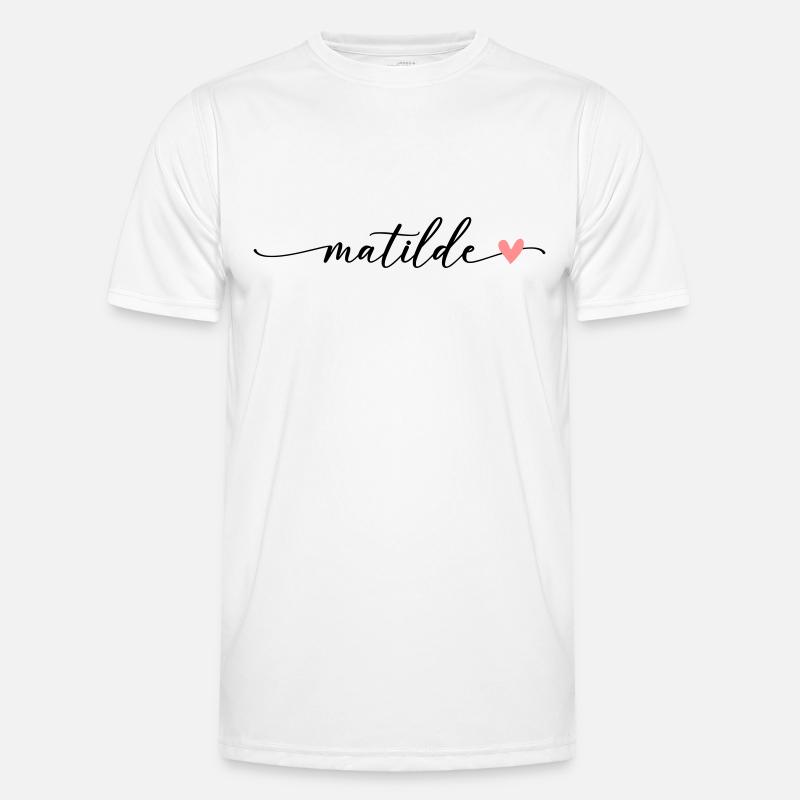Matilde Name Calligraphy Script - Men's Functional T-Shirt - white