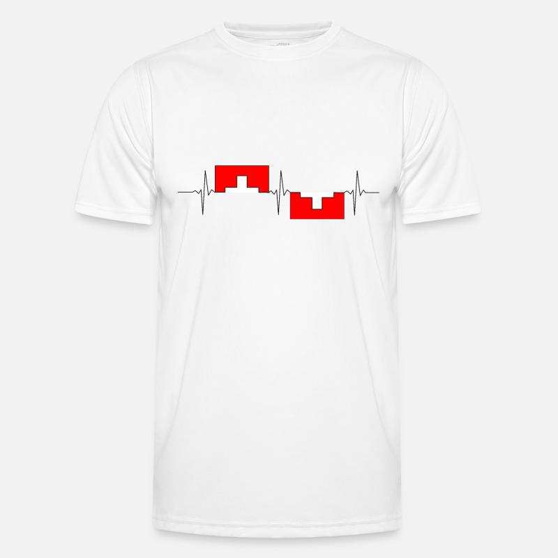 Herzfrequenz Schweiz Männer Funktions-T-Shirt