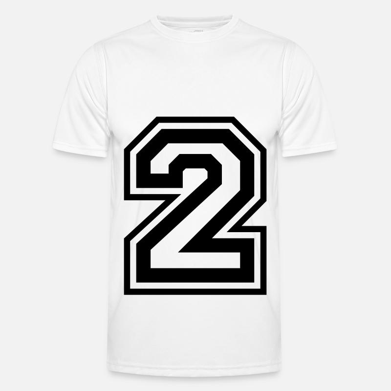 2 Number number - Men's Functional T-Shirt - white