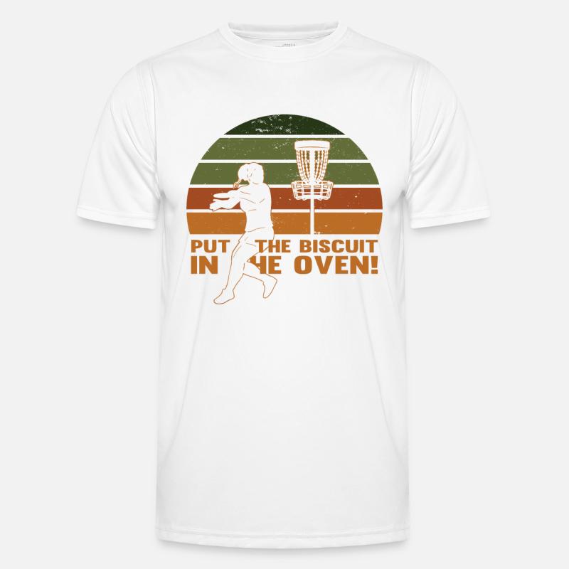 Retro Disc Golf Männer Funktions-T-Shirt