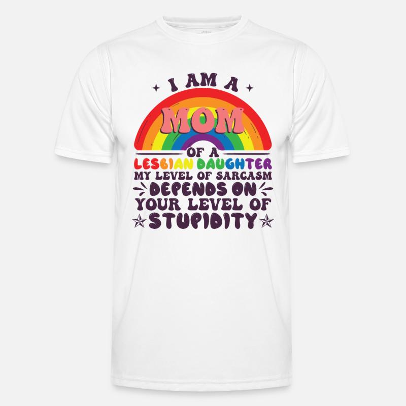 Mutter einer lesbischen Tochter - Männer Funktions-T-Shirt - Weiß