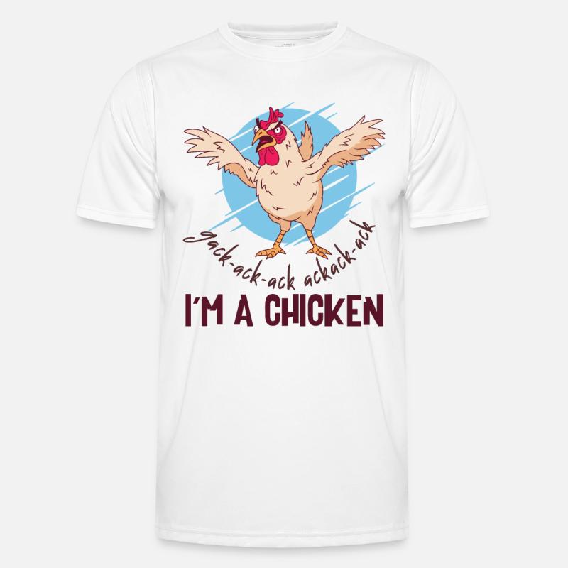 Ich bin ein Huhn Männer Funktions-T-Shirt