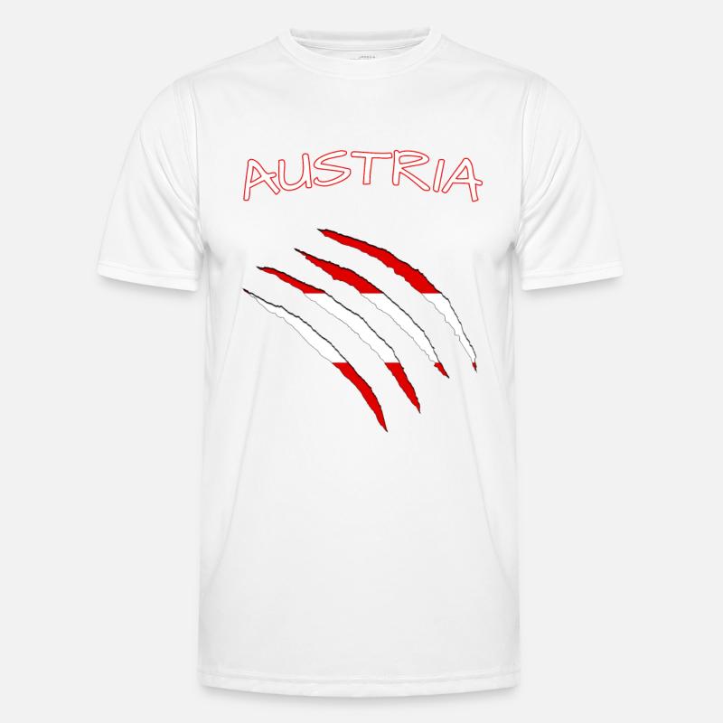 Austria Risse - Männer Funktions-T-Shirt - Weiß
