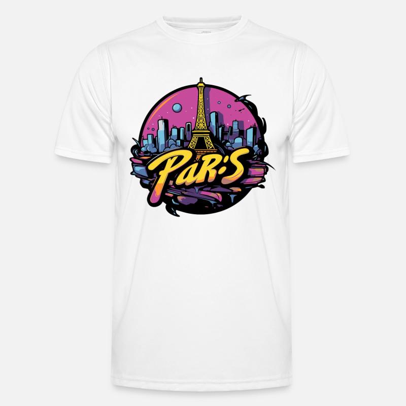 Paris Eiffel Tower design Men's Functional T-Shirt