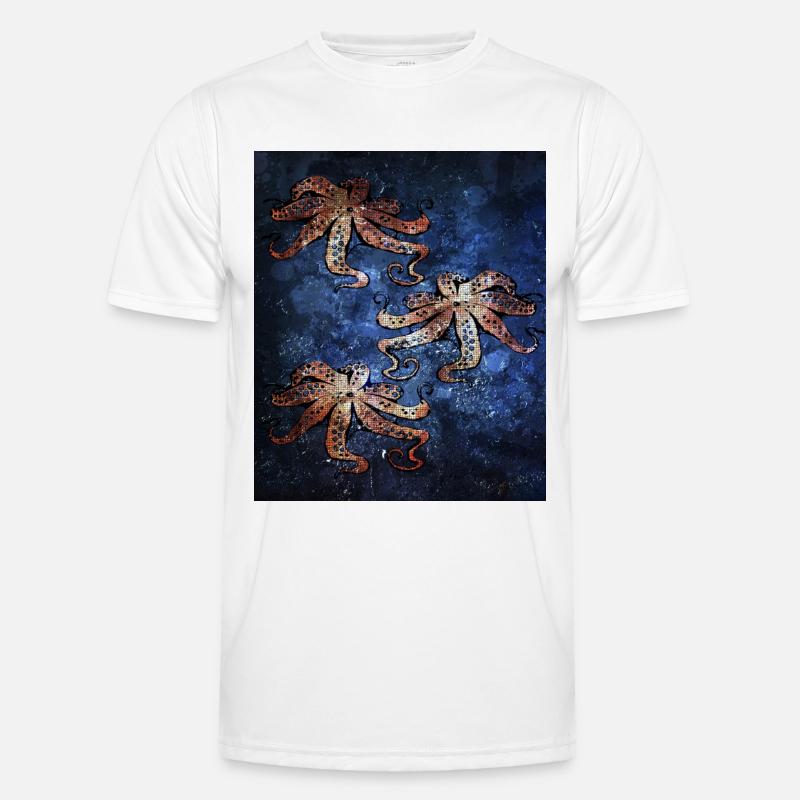 Octopus Krake Männer Funktions-T-Shirt