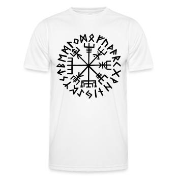 Wikinger Kompass Vegvisir II - Männer Funktions-T-Shirt - Weiß - Vorne - AI Model Male 178 dark (178cm)