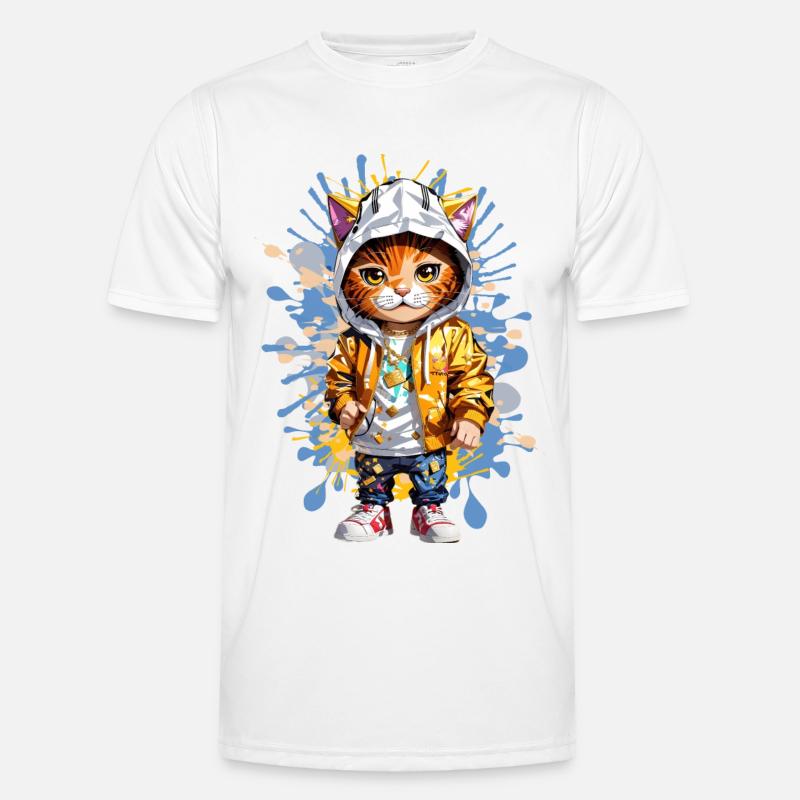 Chat cool T-shirt sport Homme