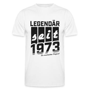 LEGENDÄR SEIT 1973 WASCHECHTES ORIGINAL GEBURTSTAG - Männer Funktions-T-Shirt - Weiß - Vorne - AI Model Male 178 dark (178cm)