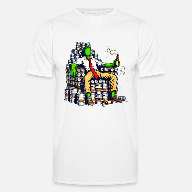 Weekend Throne Funny Beer King Design Men's Functional T-Shirt