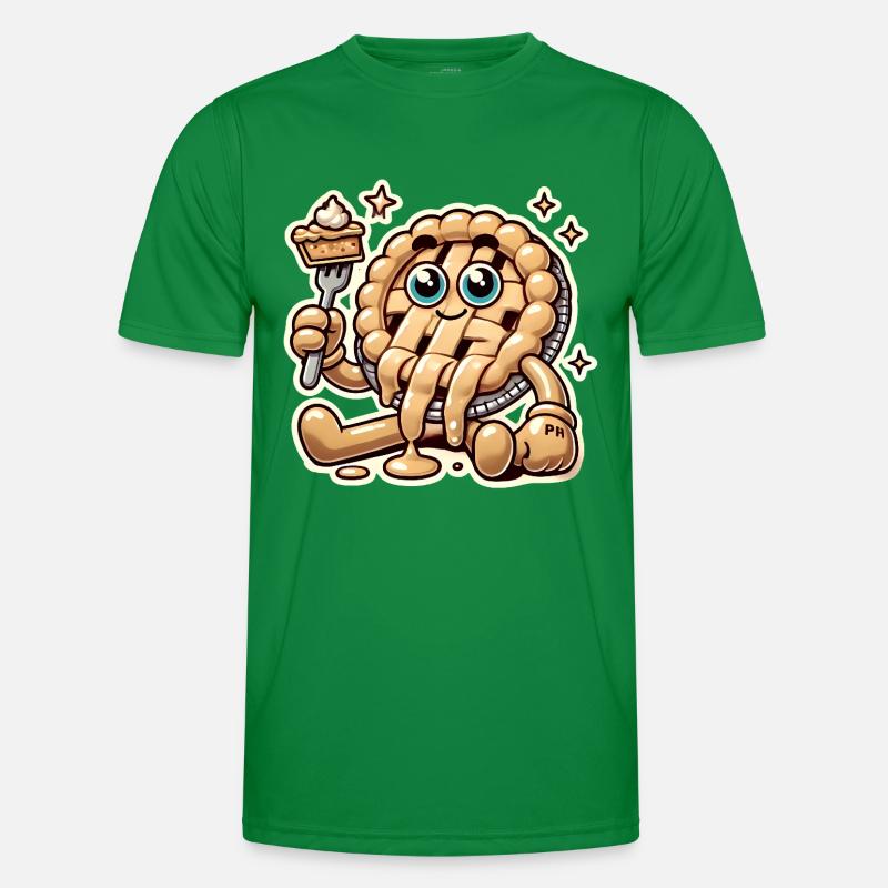 Funny Existential Pie Cartoon Design Men's Functional T-Shirt