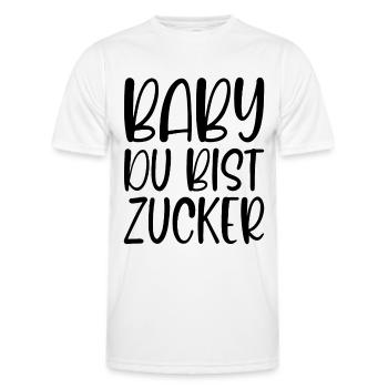 Baby You're Sugar Sweet Declaration of Love Gift - Men's Functional T-Shirt - white - Front - AI Model Male 178 dark (178cm)