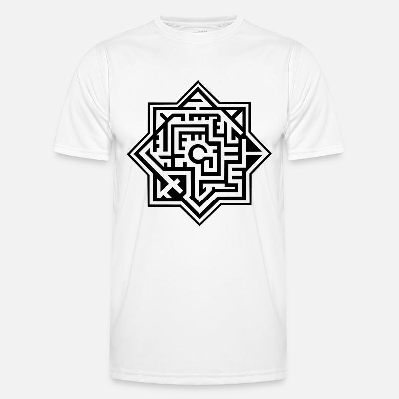 Mandala Labyrinth 2c - Men's Functional T-Shirt - white