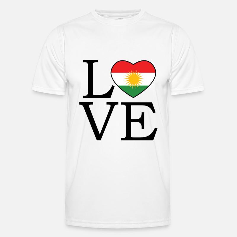 Kurdistan Flagge Bakur Bashur Rojava Rojhlt Newroz Männer Funktions-T-Shirt